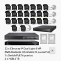 Combo IP 32 Cámaras – Dual Light 2 MP + NVR PoE + HDD 1TB + Instalación
