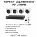 Combo IP 4 Cámaras – Dual Light 2 MP + NVR PoE + HDD 1TB + Instalación