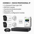 Combo IP 2 Cámaras – Dual Light 2 MP + NVR PoE + HDD 1TB + Instalación